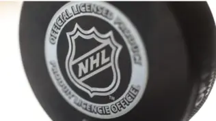 Official game puck from NHL^ National hockey league^ USA.