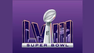Super Bowl 2024. Vector illustration logo Super Bowl LVIII. 58th Super Bowl.