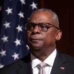 U.S. Secretary of Defense Lloyd Austin speaking at Ukraine Defense Industrial Base Conference^ Washington DC. Dec 06 2023