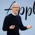 Tim Cook^ Chief Executive Officer of Apple Inc.^ speaks during the launch event for the iPad 6 at Lane Technical College Prep High School in Chicago^ Illinois^ U.S.^ March 27^ 2018