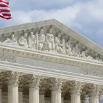 United States Supreme Court Building in a cloudy spring day