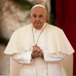 Pope Francis Bergoglio celebrates mass and greets the faithful who arrived in their thousands in St. Peter's. Palm Sunday preceding the Christian Catholic Easter. Rome Italy 03 24 2024