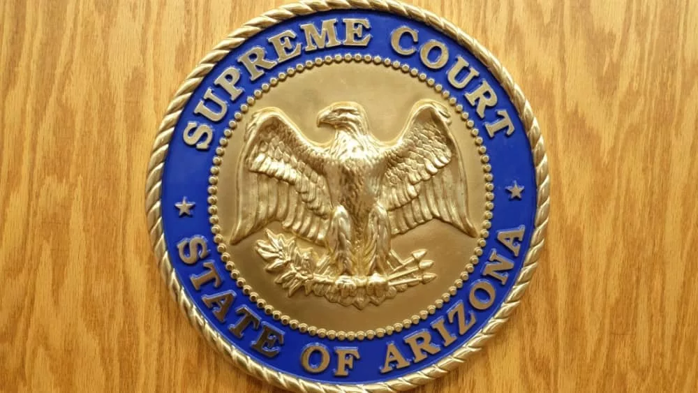 Supreme Court of Arizona State logo; Phoenix^ Arizona^ USA^ March 6^ 2023