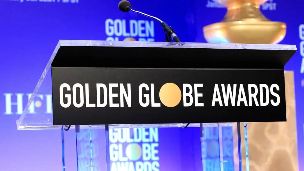 sign for the Golden Globe Awards at the Beverly Hilton Hotel on December 6^ 2018 in Beverly Hills^ CA