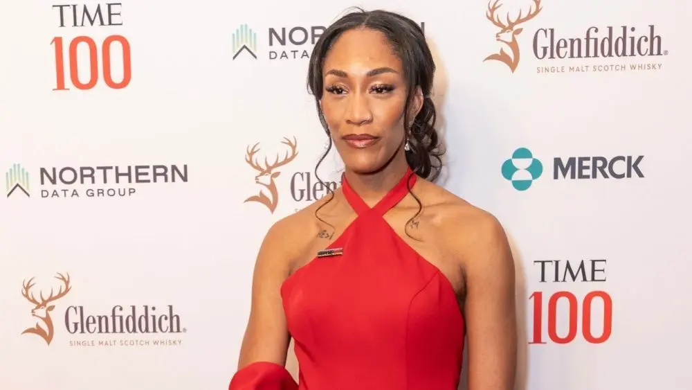 A'ja Wilson attends Time100 gala at Jaz at Lincoln Center in New York on April 25^ 2024