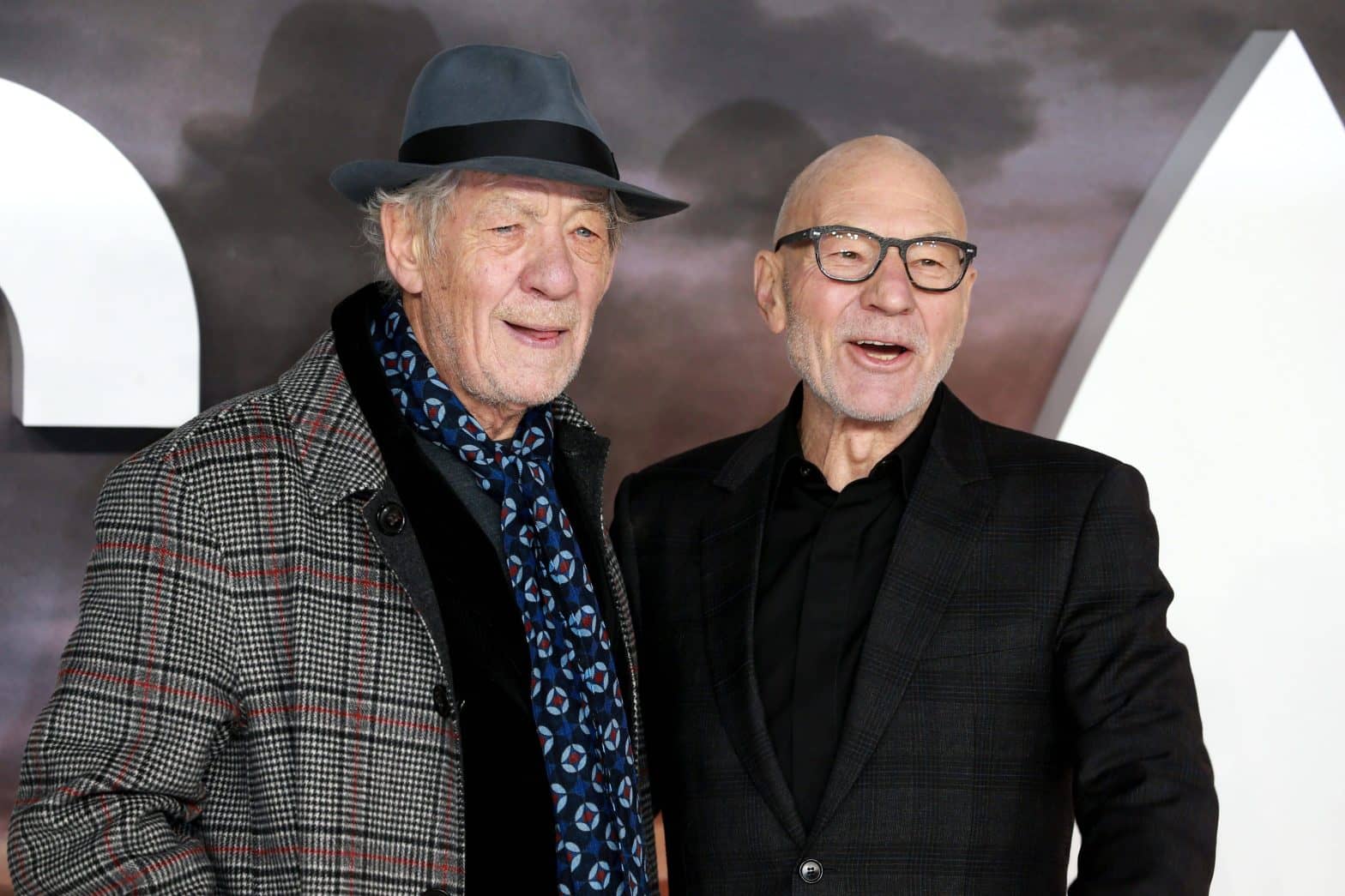 Ian McKellen and Patrick Stewart attend the 'Star Trek; Picard' TV show premiere at the Odeon Luxe cinema in Leicester Square in London^ United Kingdom-January 15^ 2020