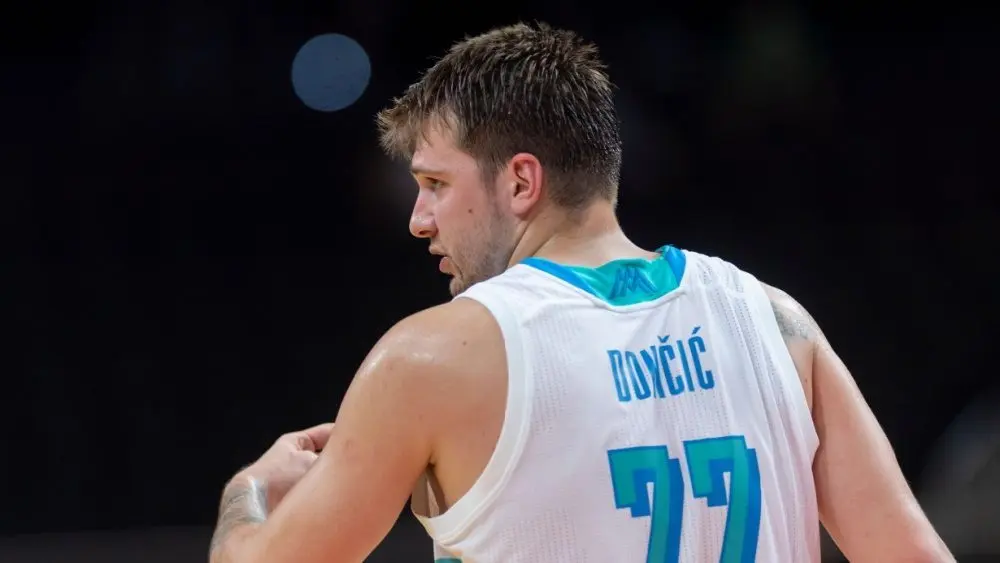 FIBA Olympic qualifying tournament 2020. Slovenia - Venezuela. Basketball player Luka Dončić in action KAUNAS^ LITHUANIA - July 3th 2021