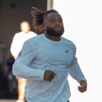 MIAMI DOLPHINS OL AUSTIN JACKSON plays against JACKSONVILLE JAGUARS' WEEK 3 AUGUST 26^ 2023 EVERBANK STADIUM JACKSONVILLE FLORIDA