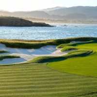 The famous 17th hole at Pebble Beach Golf Course during the AT&T Pebble Beach Pro-Am. 11th February^ 2019