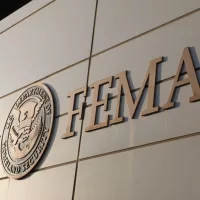 Logo and FEMA lettering on the Federal Emergency Management Agency Headquarters Building. Washington^ DC USA; August 3^ 2024