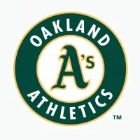 Oakland Athletics (MLB) = Sports editorial vector logo is printed on white paper.