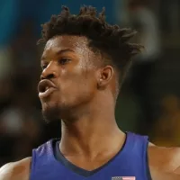 Jimmy Butler of team United States in action during group A basketball match between Team USA and Australia of the Rio 2016 Olympic Games at Carioca Arena 1 RIO DE JANEIRO^ BRAZIL - AUGUST 10^ 2016