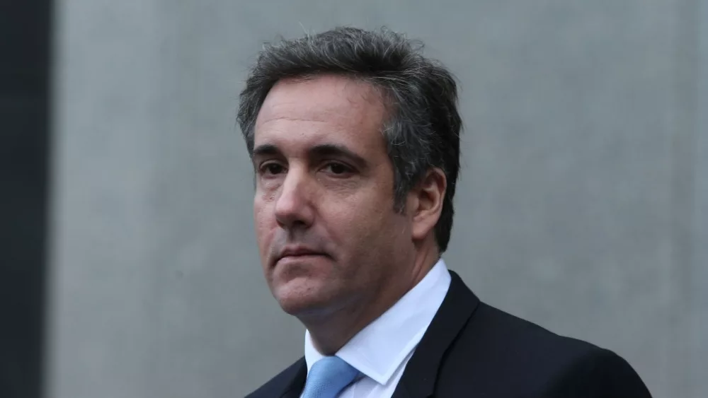 Donald Trump's ex-attorney Michael Cohen leaves federal court in Lower Manhattan after hearing. NEW YORK CITY - APRIL 16 2018