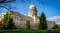 Kentucky state capitol building located in the capital city of Frankfort Kentucky.