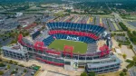 Aerial drone image of the Nissan Stadium Nashville Tennessee USA. NASHVILLE^ TENNESSEE^ USA - AUGUST 1^ 2018.