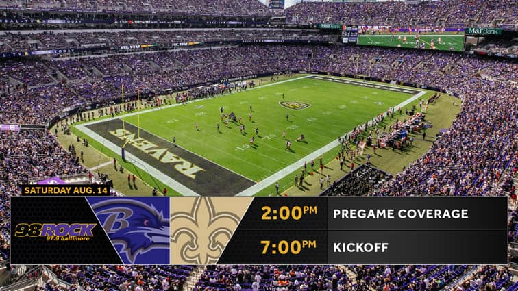 Ravens vs Eagles – Pre-Season Opener on 98 Rock – 98 Rock Online