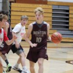 Billinton-pic: Benton junior Isaac Billington dribbles against NCOE in the Benton Summer Shootout. Photo by Russell Conwell