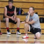 McElravy-pic: Fairfield boys basketball coach Scott McElravy watches his team in the Benton Summer Shootout. Photo by Russell Conwell