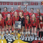 NCOE-regional-champs: The NCOE Fighting Cardinals won their own NCOE 1A Regional championship. (Photo courtesy NCOE Cardinal Volleyball)