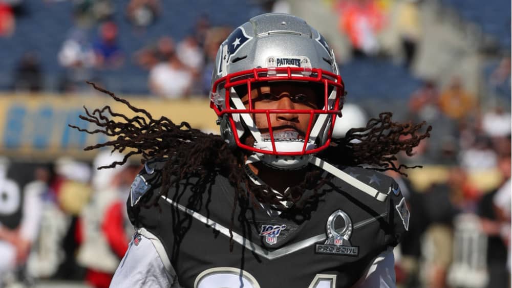 AFC cornerback Stephon Gilmore of the New England Patriots (24) before the Pro  Bowl, Sunday, Jan. 26, 2020, at Camping World Stadium in Orlando, Florida.  (Photo by IOS/ESPA-Images Stock Photo - Alamy