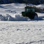 Plowing more trails: At least the dozer isn’t rusting!