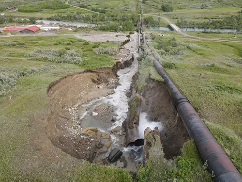 USBR St. Mary Canal Siphons Burst