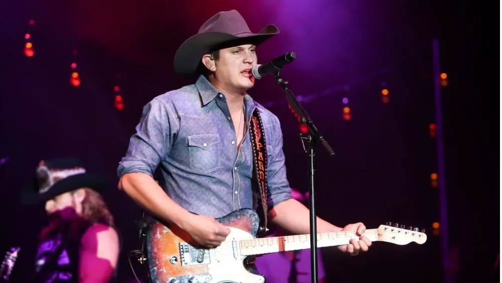 Jon Pardi performs onstage during the "All Time High" tour at the Paramount on January 16^ 2016 in Huntington^ New York.