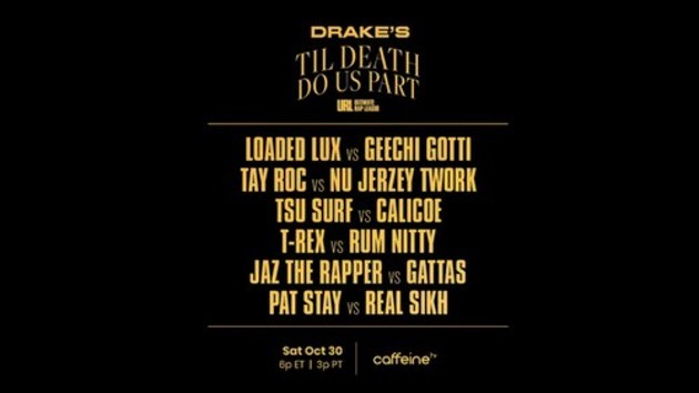 Drake to host livestreamed 'Til Death Do Us Part' rap battle - Vimarsana News
