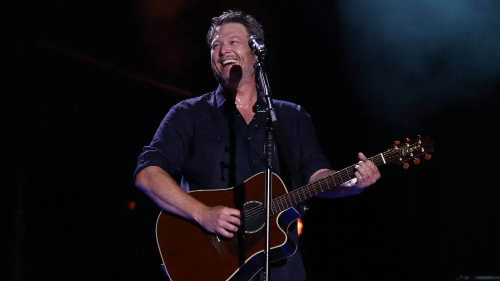 Country singer Blake Shelton performs in concert during the 2017 CMA Music Festival on June 9^ 2017 at Nissan Stadium in Nashville^ Tennessee.