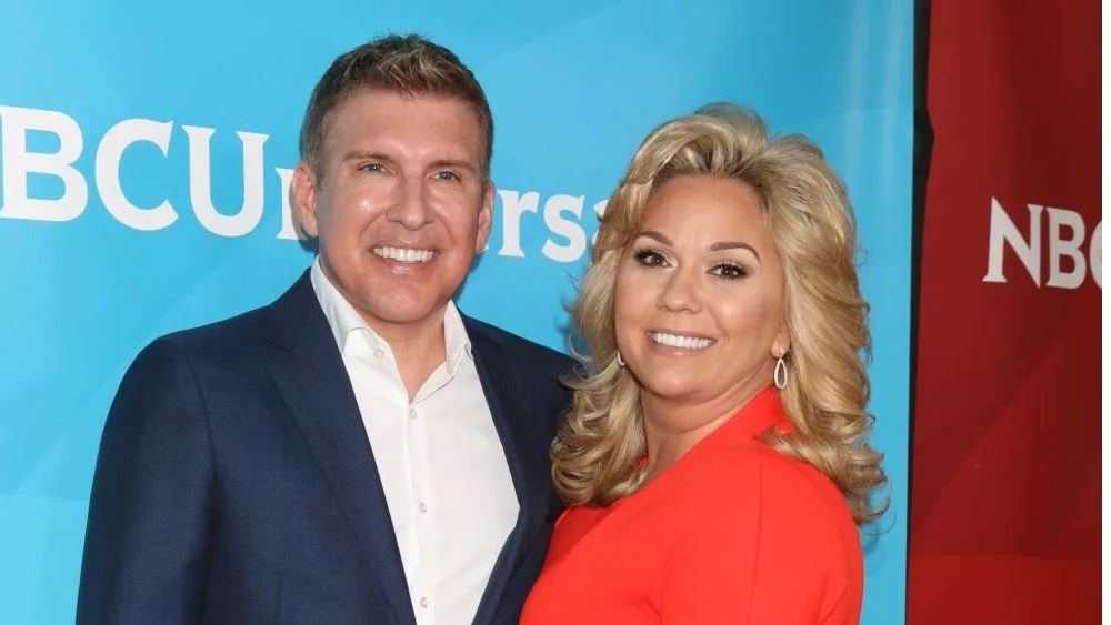 Todd Chrisley^ Julie Chrisley at the NBC Universal Summer Press Day 2016 at the Four Seasons Hotel on April 1^ 2016 in Westlake Village^ CA