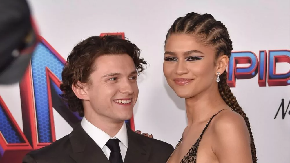 Tom Holland and Zendaya Coleman arrives for the ‘Spider-Man: No Way Home’ LA Premiere on December 13^ 2021 in Westwood^ CA