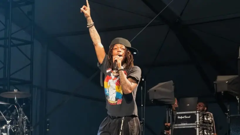 JID performs at Bonnaroo music festival Manchester^ Tennessee USA - 06-17-2023