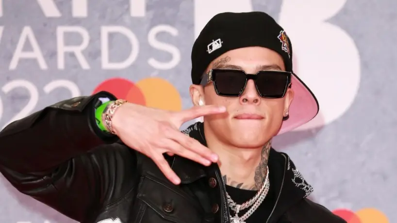 Central Cee attends The BRIT Awards 2022 at The O2 Arena on February 08^ 2022 in London^ England.