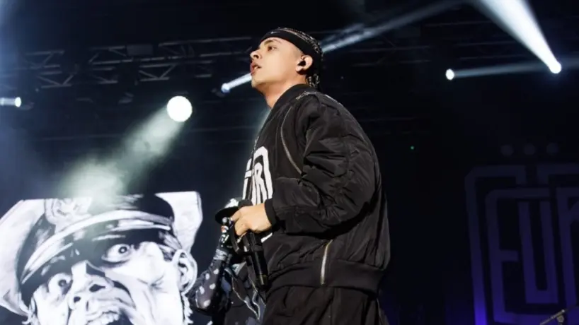 Argentinian rapper Trueno (aka Mateo Palacios Corazzina) performs at Sant Jordi Club. Barcelona^ Spain. 8th March 2025
