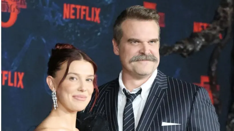 Millie Bobby Brown^ David Harbour at the Netflix Stranger Things Season 5 World Premiere at the TCL Chinese Theatre IMAX LOS ANGELES - NOVEMBER 6