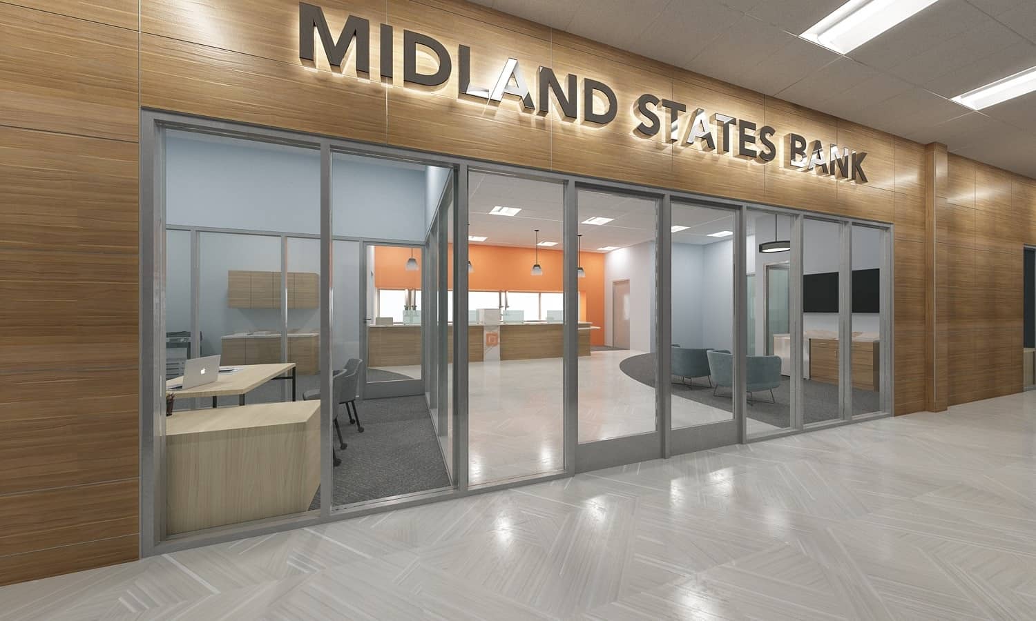 Less is more in Midland States Bank's renovation to its Highcrest Road