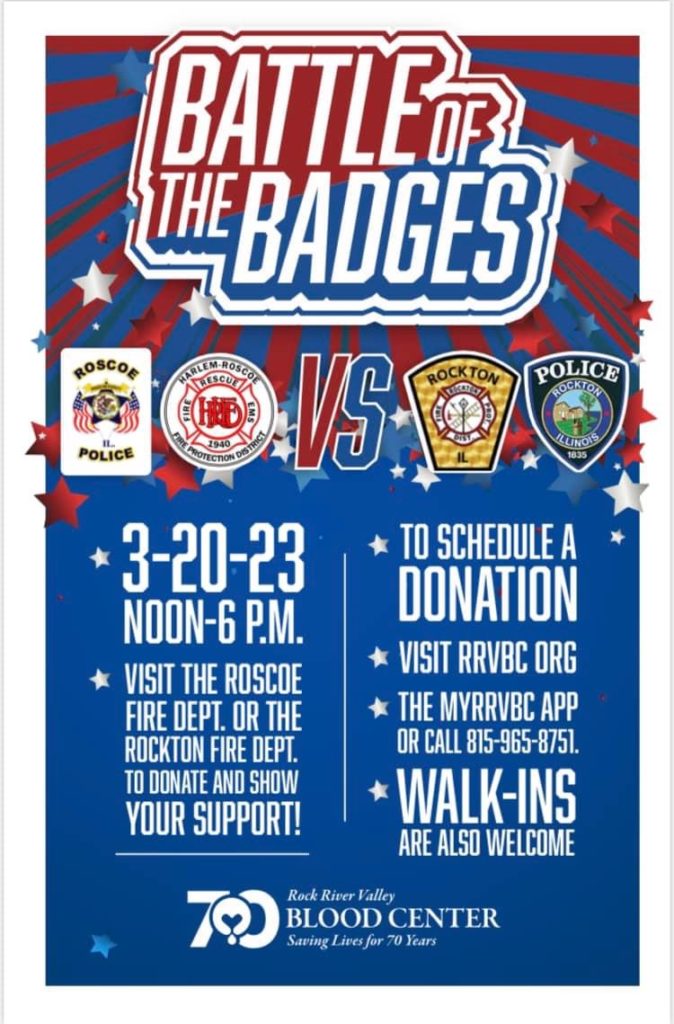 Battle of the Badges Blood Drive Rock River Current