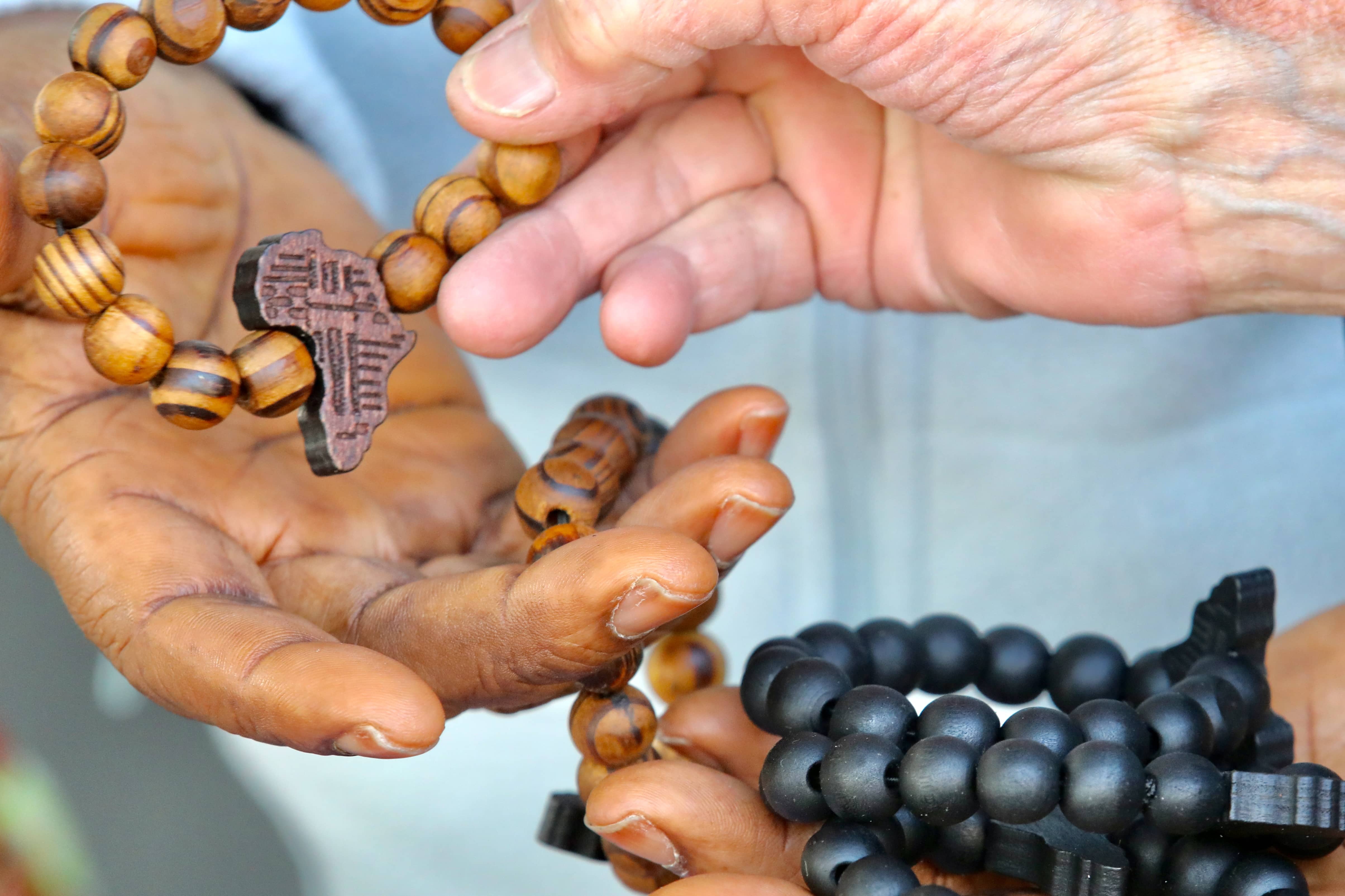 African bracelets at Rockford City Market