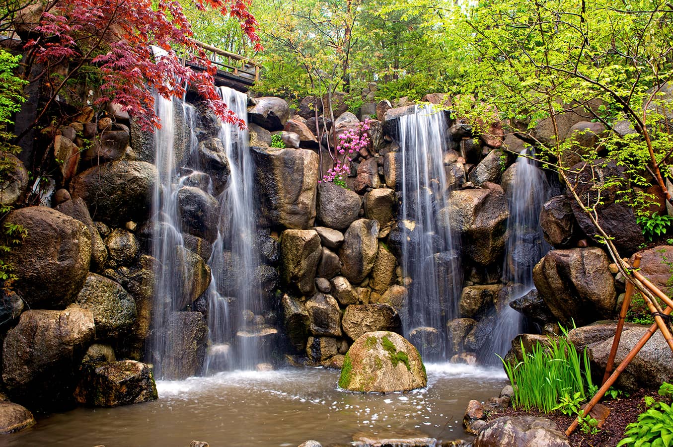 Anderson Japanese Gardens waterfall