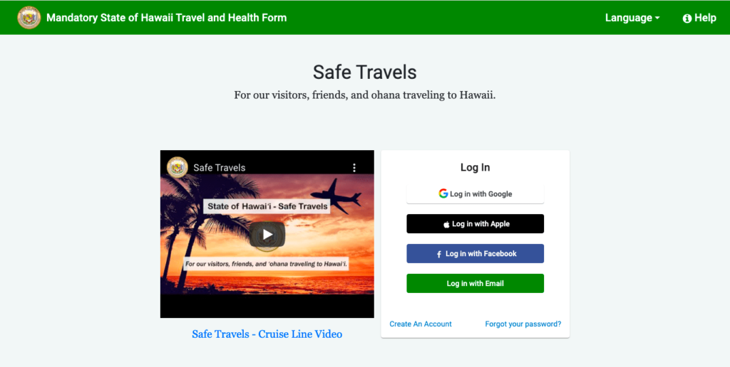 hawaii safe travels program app