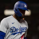 Los Angeles Dodgers outfielder Jason Heyward at Oracle Park. April 11^ 2023 - San Francisco: