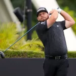 Tyrrell Hatton English professional golfer; Hero Dubai Desert Classic am Emirates Golf Club am 27. Januar 2023 in Dubai^ Vereinigte Arabische Emirate