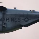 US Marine Corps Sikorsky CH-53E Super Stallion Heavy lift Helicopter taking off