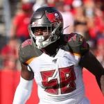 Tampa Bay Buccaneers linebacker Shaquil Barrett (58) during an NFL game against the Arizona Cardinals at Raymond James Stadium. Nov 10^ 2019; Tampa^ FL USA