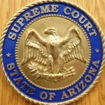 Supreme Court of Arizona State logo; Phoenix^ Arizona^ USA^ March 6^ 2023