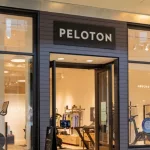 Peloton store in a shopping mall. Peloton Interactive^ Inc. is an American exercise equipment and media company.