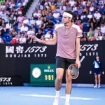 Taylor Fritz of USA during the Australian Open 2024 Grand Slam tennis tournament on January 23^ 2024 at Melbourne Park in Melbourne^ Australia.