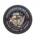 Navy seal^ emblem^ crest or plaque isolated on white background