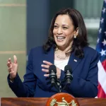 Vice President Kamala Harris g a press conference after meeting with Guatemala's President and community leaders to discuss migration and corruption control. Guatemala - Guatemala City 07-06-2021. USA