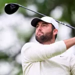 Scottie Scheffler of United States in action during a practice round prior to the 2024 PGA Championship at Valhalla Golf Club on May 13^ 2024 in Louisville^ Kentucky.